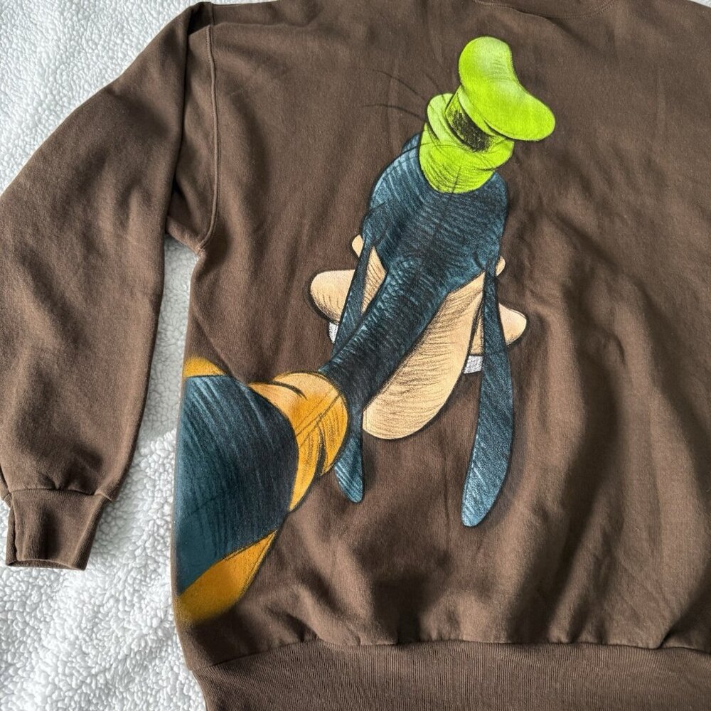 Disneyland Resort Walt Disney World 2XL Goofy Sweatshirt Hanes Brown HTF - Picture 9 of 12